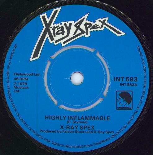 X-ray spex LP アナログ レコード X-Ray Spex Highly Inflammable + Sleeve UK 7